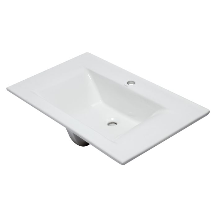 Eago Bb127 White Ceramic 32 X19, White Rectangular Drop In Bathroom Sink