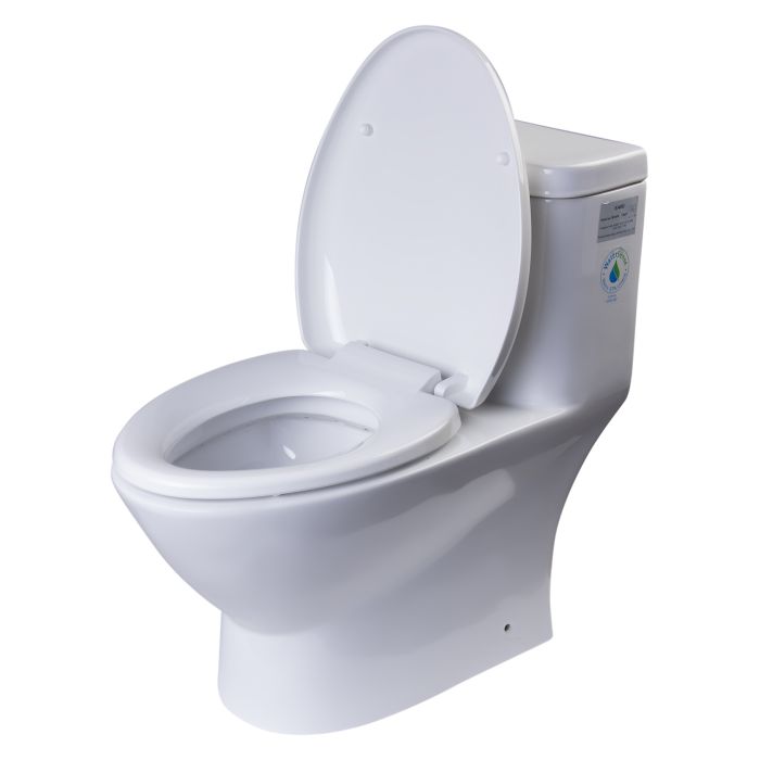 EAGO TB351 Dual Ultra Low Flush Eco-Friendly Toilet White 